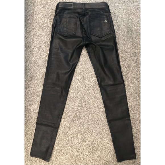 Rag & Bone Coated Legging Zipper Jeans - Size 27 - Picture 7 of 14